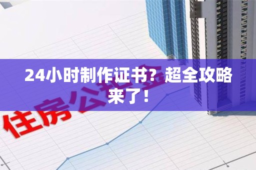 泰宁24小时制作证书？超全攻略来了！