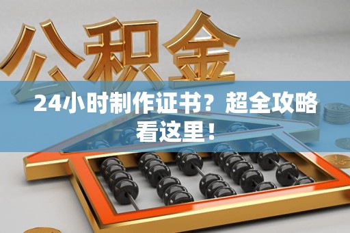 泰宁24小时制作证书？超全攻略看这里！