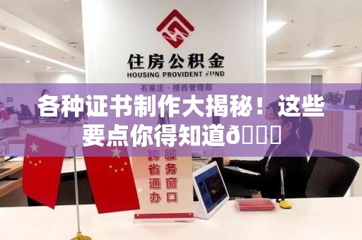 泰宁各种证书制作大揭秘！这些要点你得知道😎
